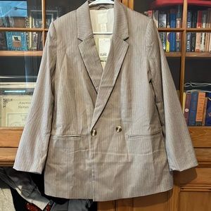Women’s H&M oversize blazer houndstooth new never worn tags on